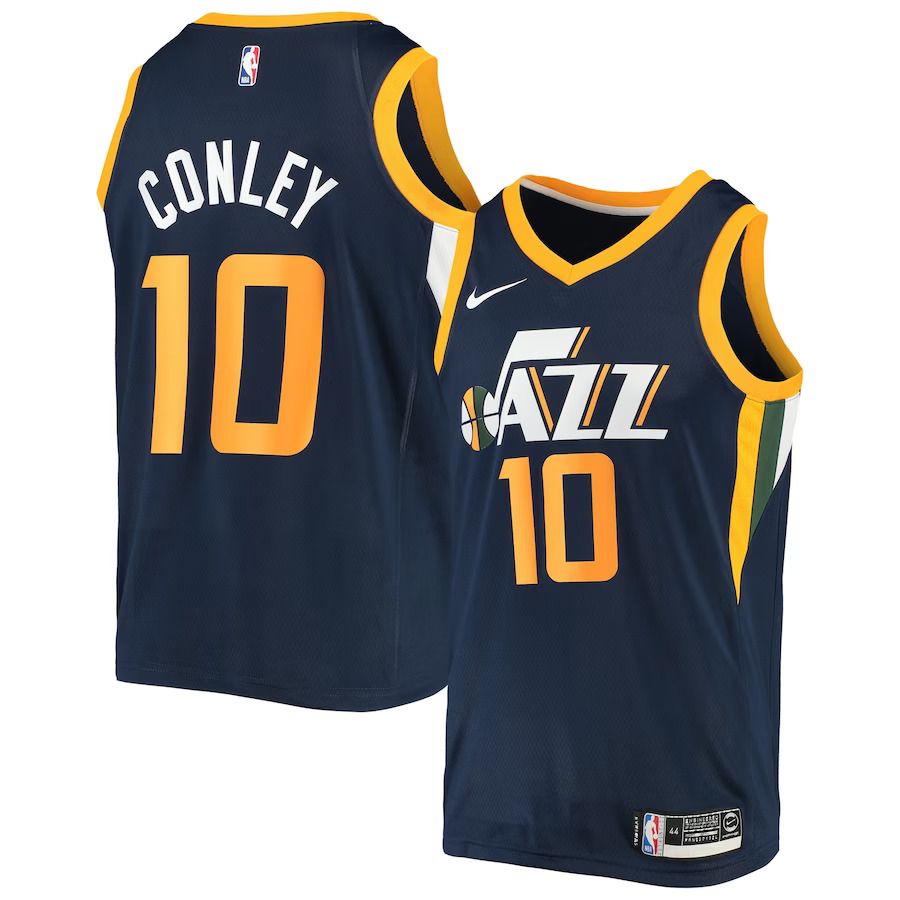 Men Utah Jazz 10 Mike Conley Nike Navy Swingman NBA Jersey